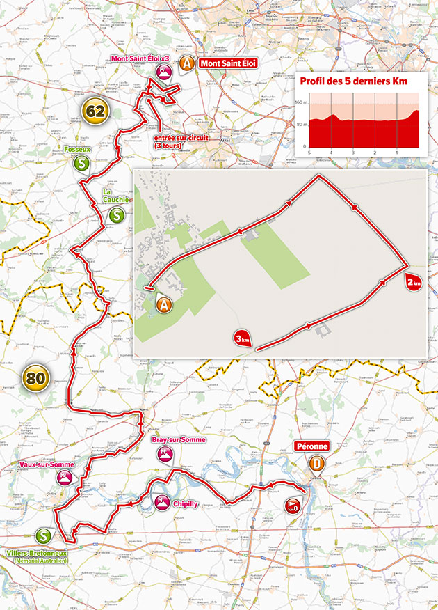 2022 4 Days of Dunkirk stage 3 map